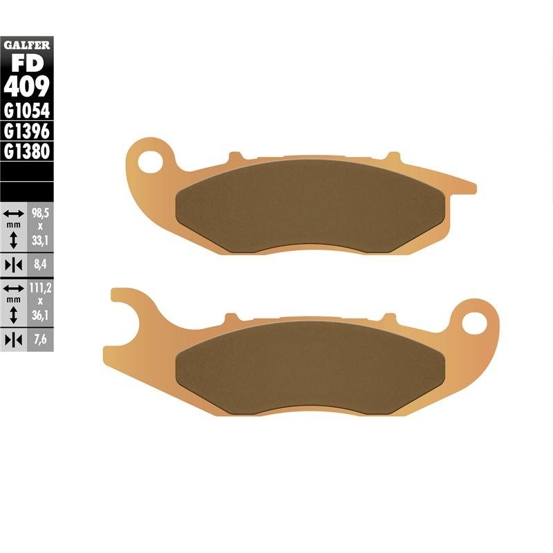JUEGO PASTILLAS GALFERSINTERIZADAS SCOOTER BRAKE PADS FD409G1380