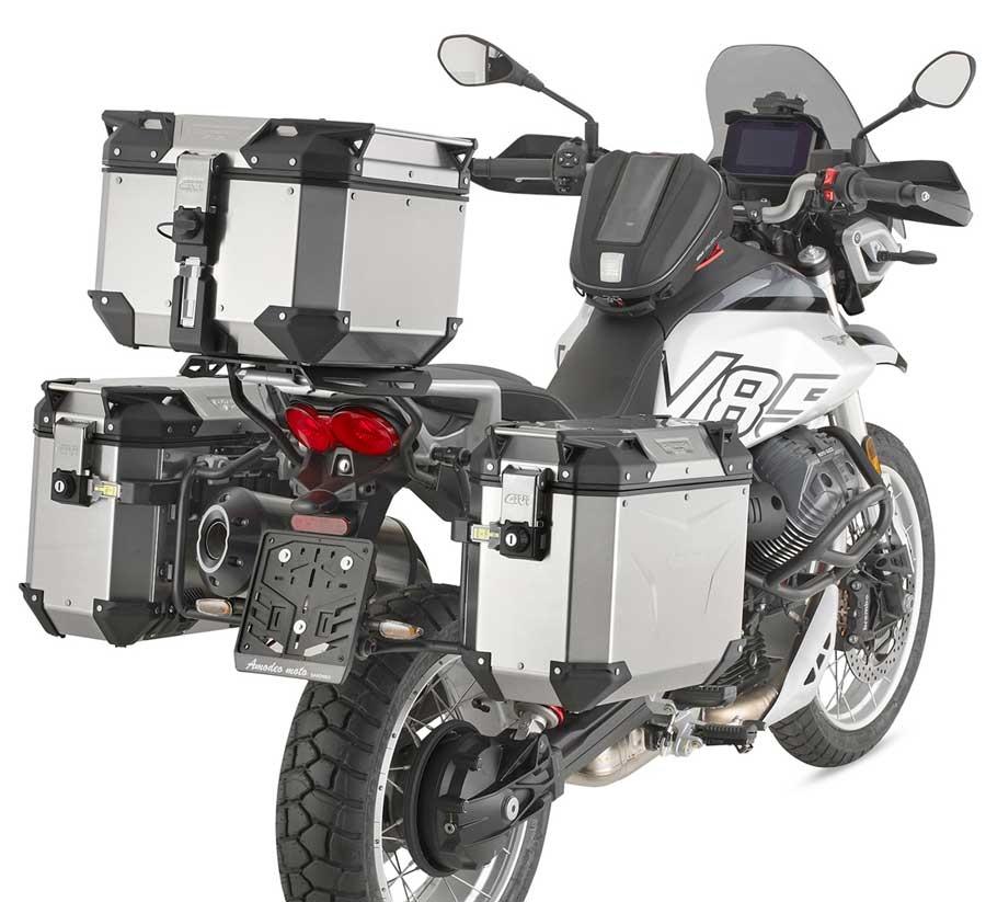 PORTAMALETAS MALETAS LATERAL MOTO GUZZI V85 TT 24 PLO8209CAM