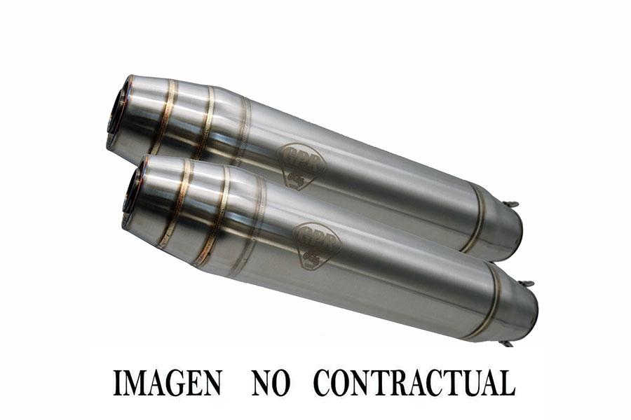 ESCAPE GPR BMW R 60 1973/1976 PAR SILENCIADORES HOMOLOGADOS UNIVERSAL SIN TUBOS DE ENLACE DEEPTONE INOX CAFÈ RACER
