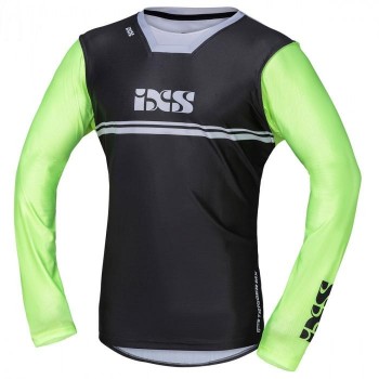 ROPA OFF ROAD CAMISETAS IXS TRIGGERX JERSEY 4.0 ANTHRACITE/GREEN FLUO/WHITE