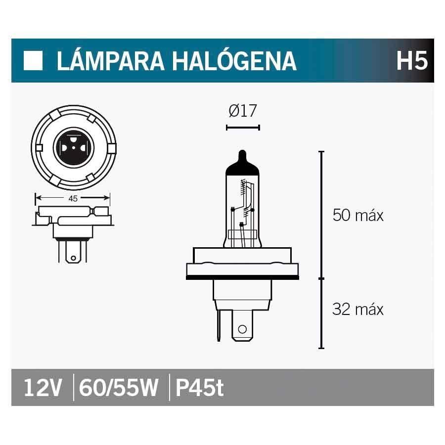 BOMBILLA LAMPARA V-PARTS HALOGENA H5    14640