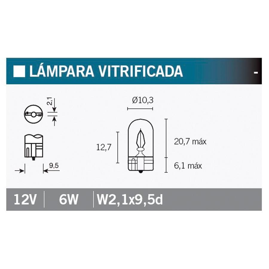 BOMBILLA LAMPARA OSRAM (CAJA 10 UNIDADES) 2886X   15018