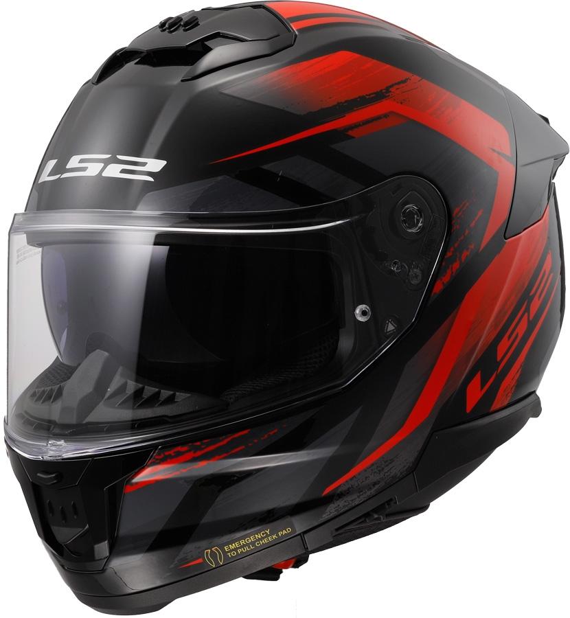 CASCO LS2 FF808 STREAM II FURY BLACK RED-06