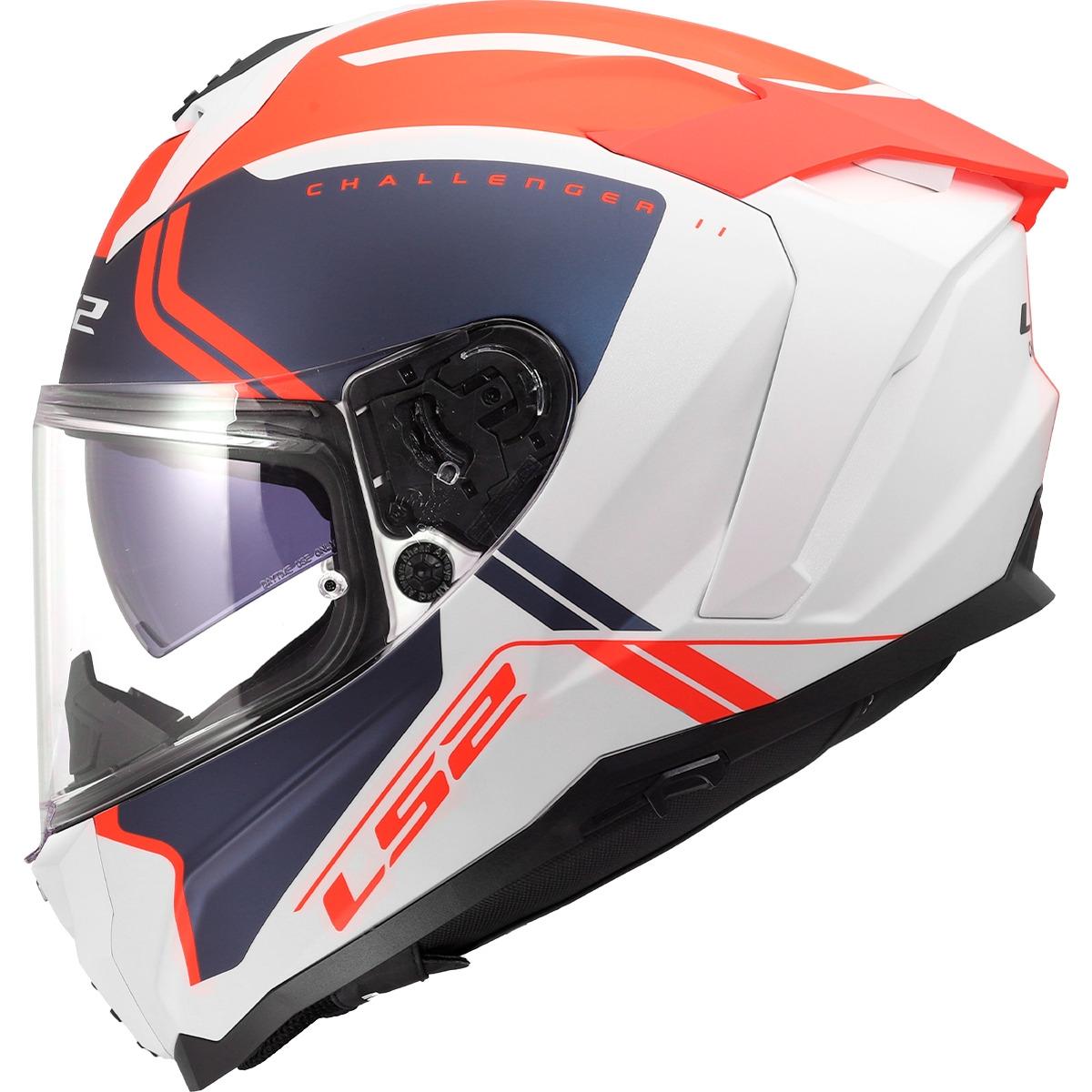 CASCO LS2 FF817 CHALLENGER II TITAN WHITE BLUE RED