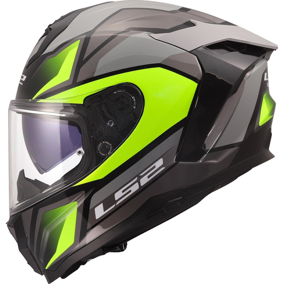 CASCO LS2 FF817 CHALLENGER II VIPER GREY H-V YELLOW
