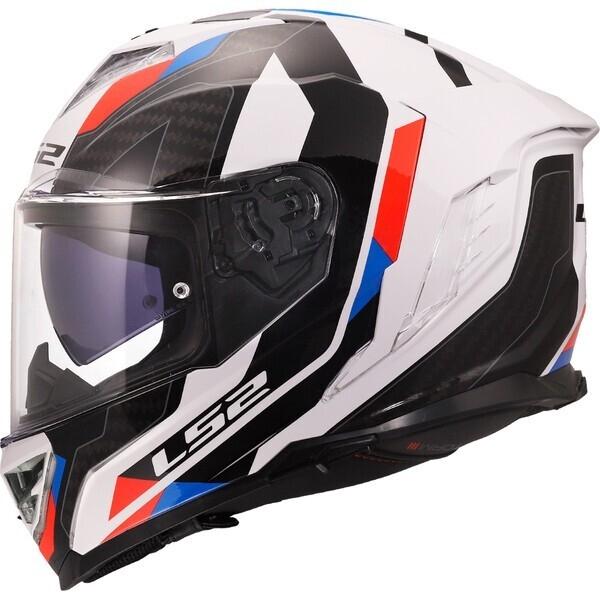 CASCO LS2 FF818 STORM III SPORTY WHITE BLUE RED