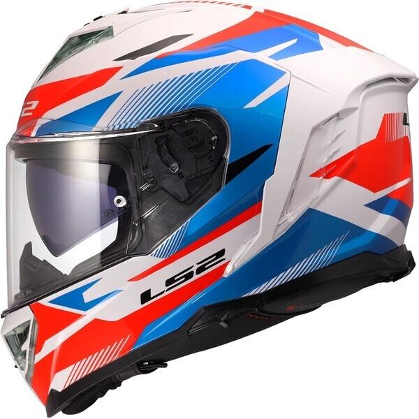 CASCO LS2 FF818 STORM III KOMAI WHITE BLUE RED