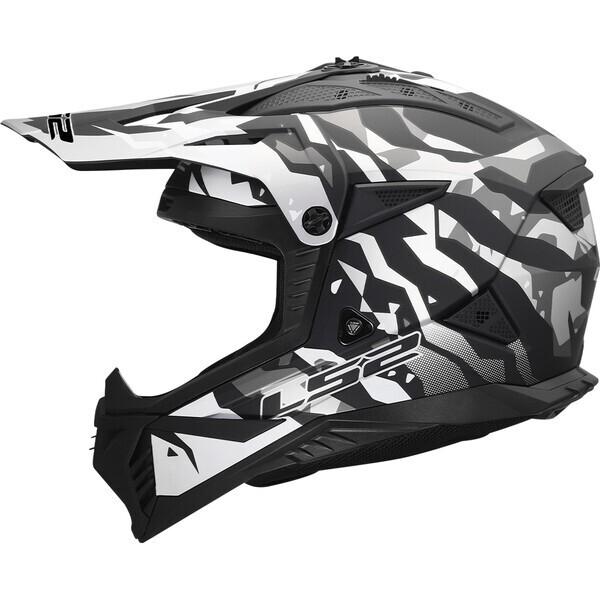 CASCO LS2 MX708 FAST II GROTESK BLACK GREY-06