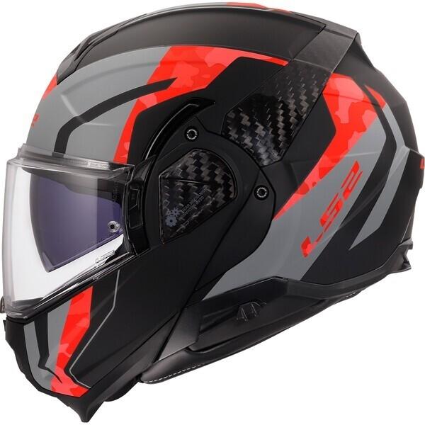 CASCO LS2 FF910 ADVANT II GLIDE BLACK GREY RED