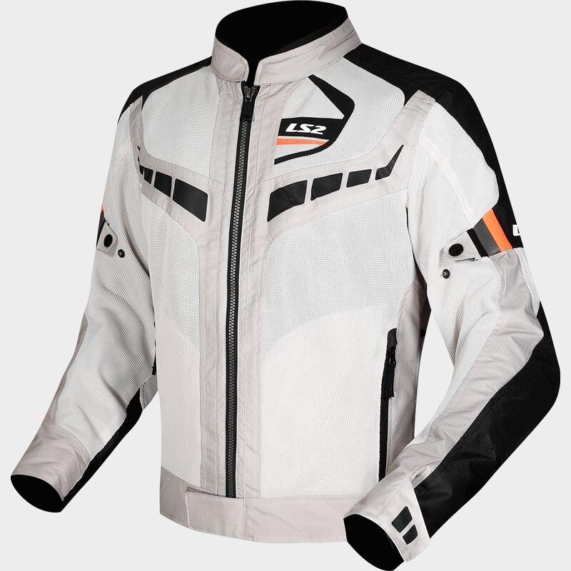CHAQUETA LS2 GARDA AIR MAN JACKET BLACK GREY H-V ORANGE