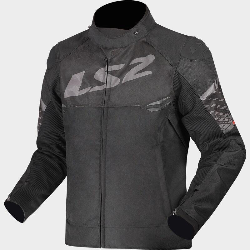 CHAQUETA LS2 APEX MAN JACKET BLACK DARK GREY