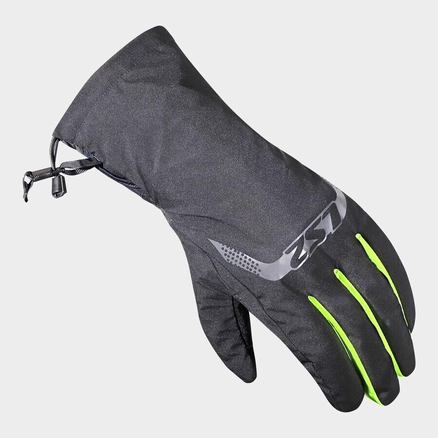 GUANTES LS2 THERMORAIN GLOVES BLACK H-V YELLOW XL-3XL