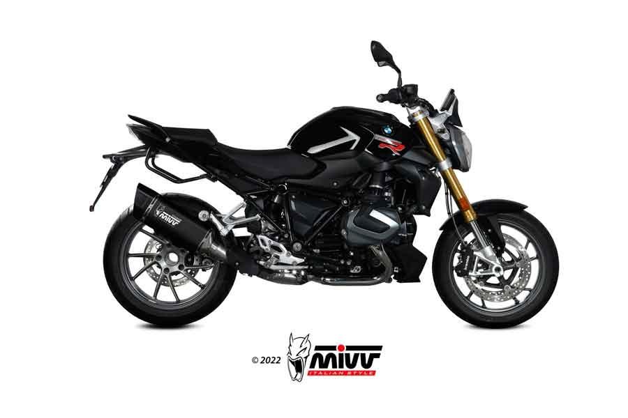 ESCAPE MIVV BMW 1250 R 1250 R / RS 2021   2022 EURO5 SPORT SLIP-ON SR-1 BLACK TITANIUM