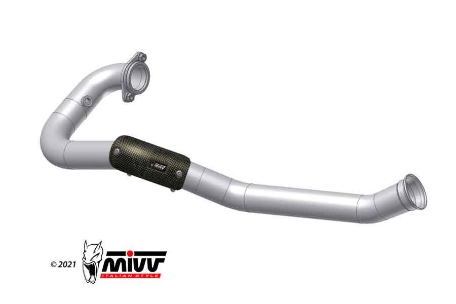 ESCAPE MIVV KTM 690 690 SMC R 2020   2022 EURO4   EURO5 SPORT  NO-KAT PIPE, COMPATIBLE WITH BOTH MIVV AND ORIGINAL SILENCERS.  -