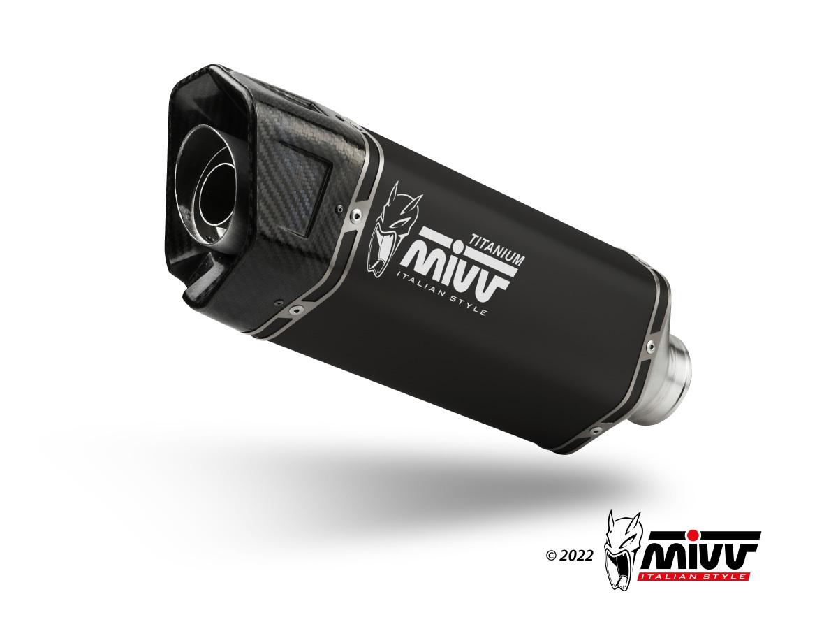 ESCAPE MIVV TRIUMPH 765 STREET TRIPLE 765 R / RS 2025   2025 SPORT FULL SYSTEM 3x1 SR-1 BLACK TITANIUM HIGH
