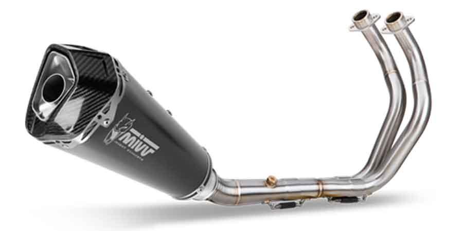 ESCAPE MIVV YAMAHA 700 MT-07 / FZ-07 2021   2022 EURO5 SPORT FULL SYSTEM 2X1 DELTA RACE BLACK