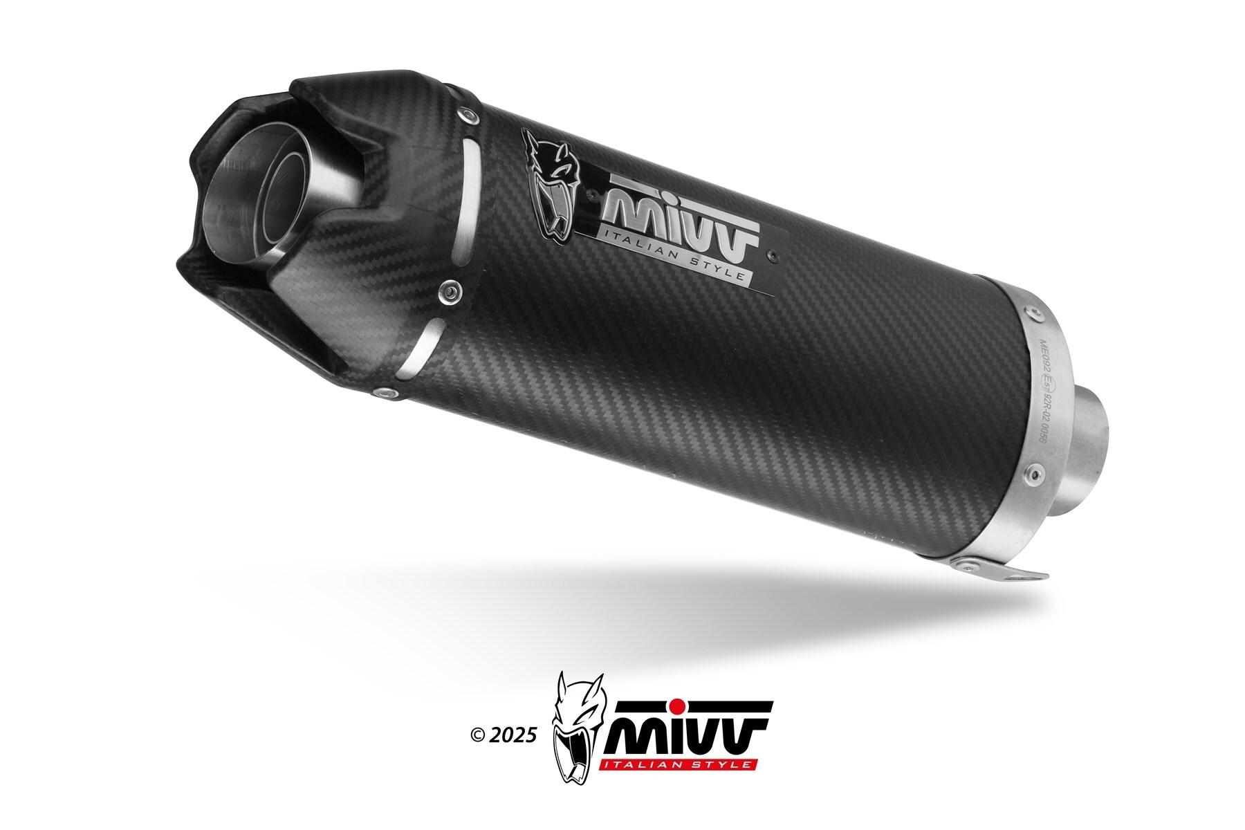 ESCAPE MIVV YAMAHA 890 R9 2025   2025 SPORT FULL SYSTEM 3x1 AK-1 CARBON with carbon cap HIGH