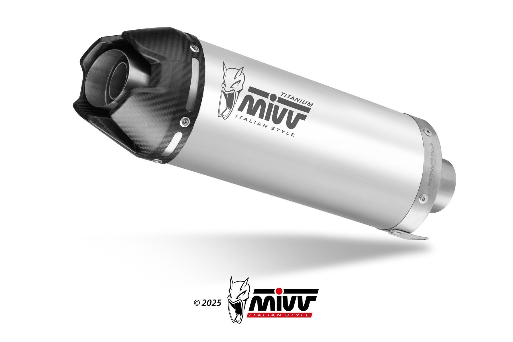 ESCAPE MIVV YAMAHA 890 Tracer 9 / GT / GT+ 2025   2025 SPORT FULL SYSTEM 3x1 AK-1 TITANIUM with carbon cap HIGH