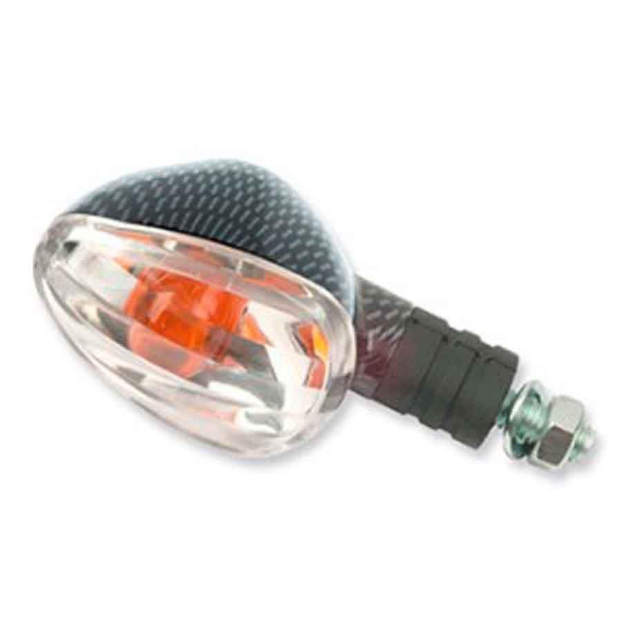 PILOTO INTERMITENTE V-PARTS BRAZO CORTO. CARBONO. C/TRANSPAR     4589