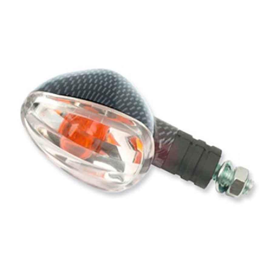 PILOTO INTERMITENTE V-PARTS BRAZO CORTO. CARBONO. C/TRANSPAR.     6630
