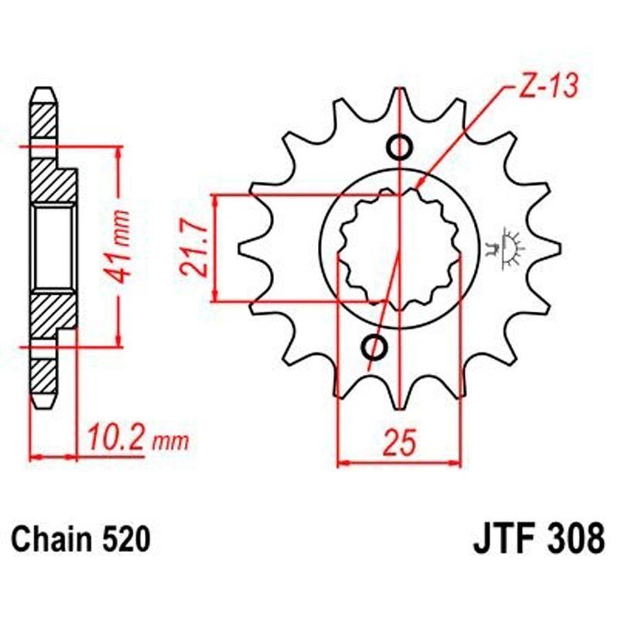 PIÑON JT 308K 16T 520