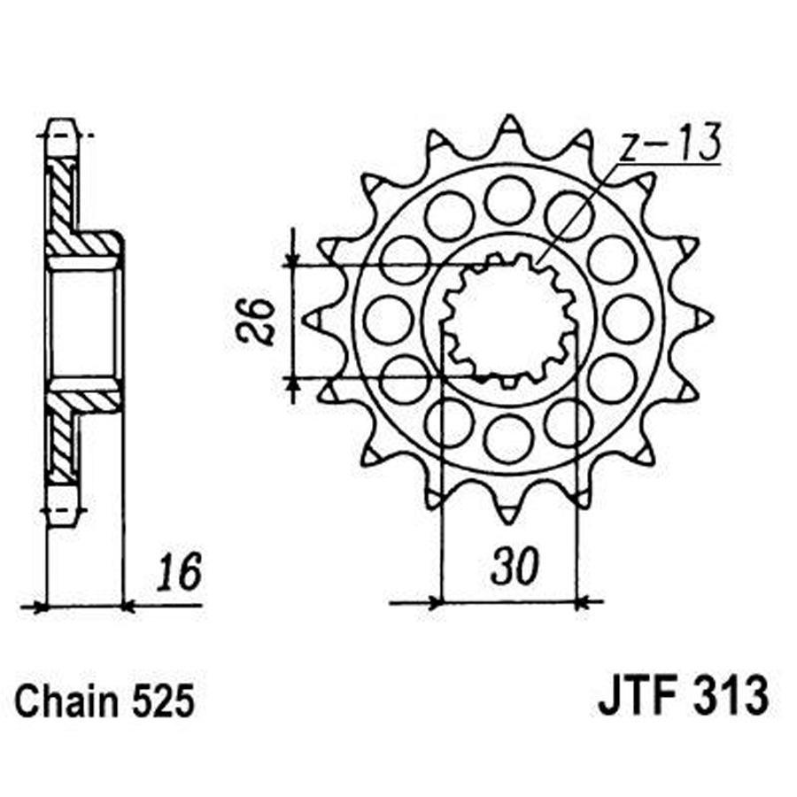 PIÑON JT 313K 16T 525