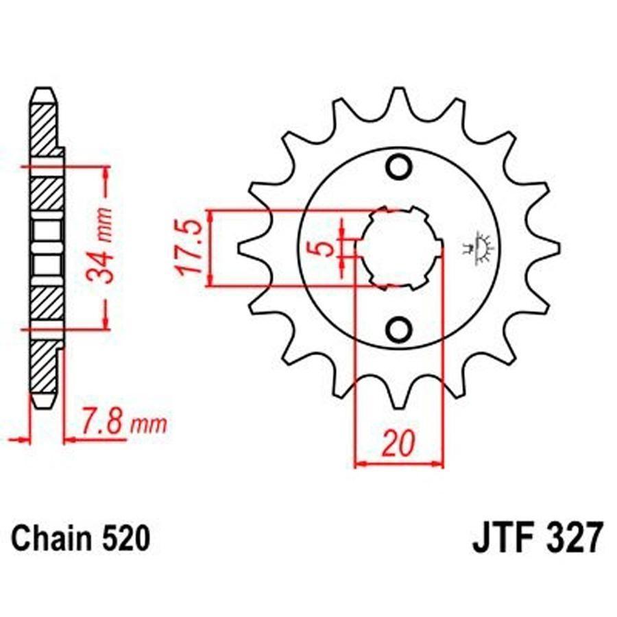 PIÑON JT 327K 12T 520