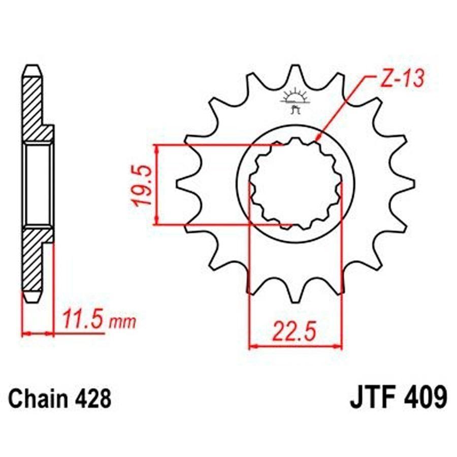 PIÑON JT 409 16T 428