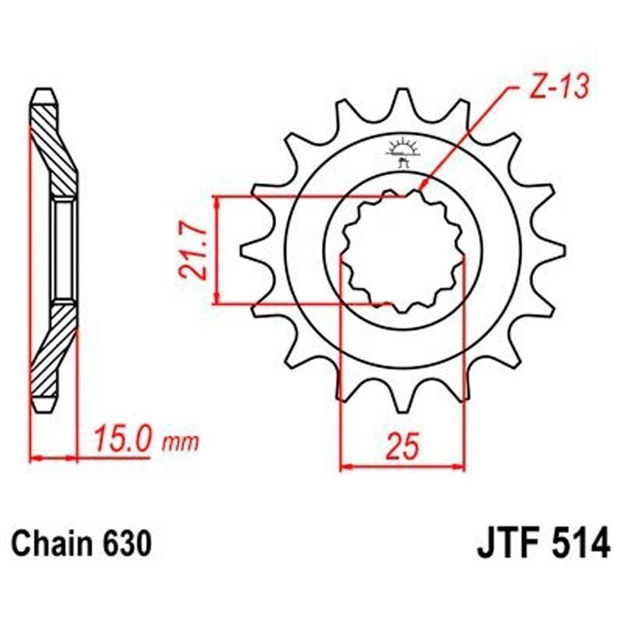 PIÑON JT 514K 15T 630