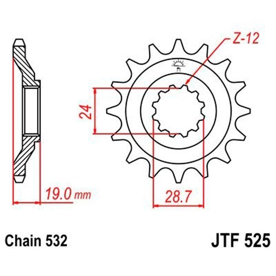 PIÑON JT 525K 17T 532