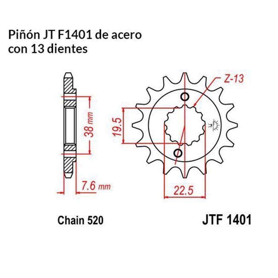PIÑON JT F1401 13T 520
