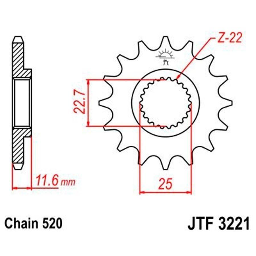 PIÑON JT 3221 13T 520