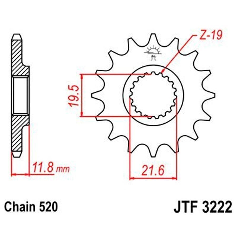 PIÑON JT 3222 11T 520