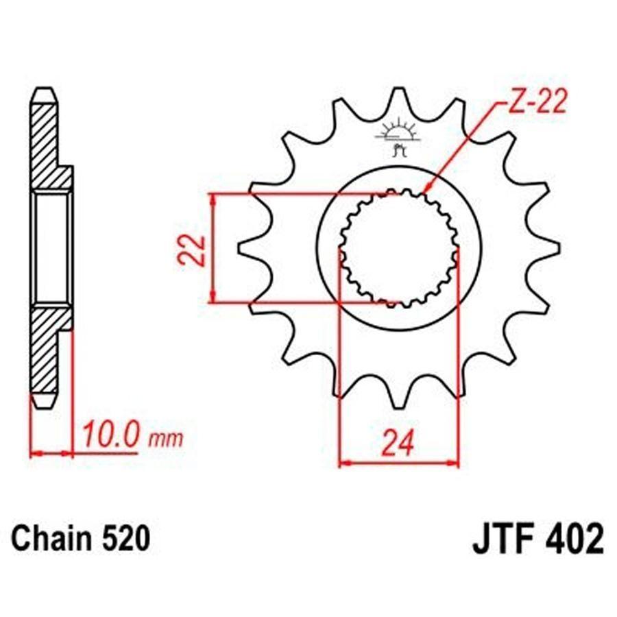 PIÑON JT 402 14T 520