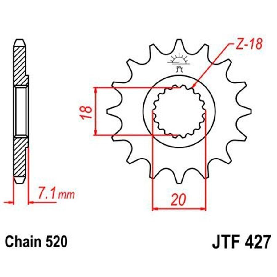 PIÑON JT 427 11T 520
