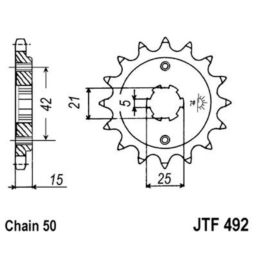 PIÑON JT 492 14T 530