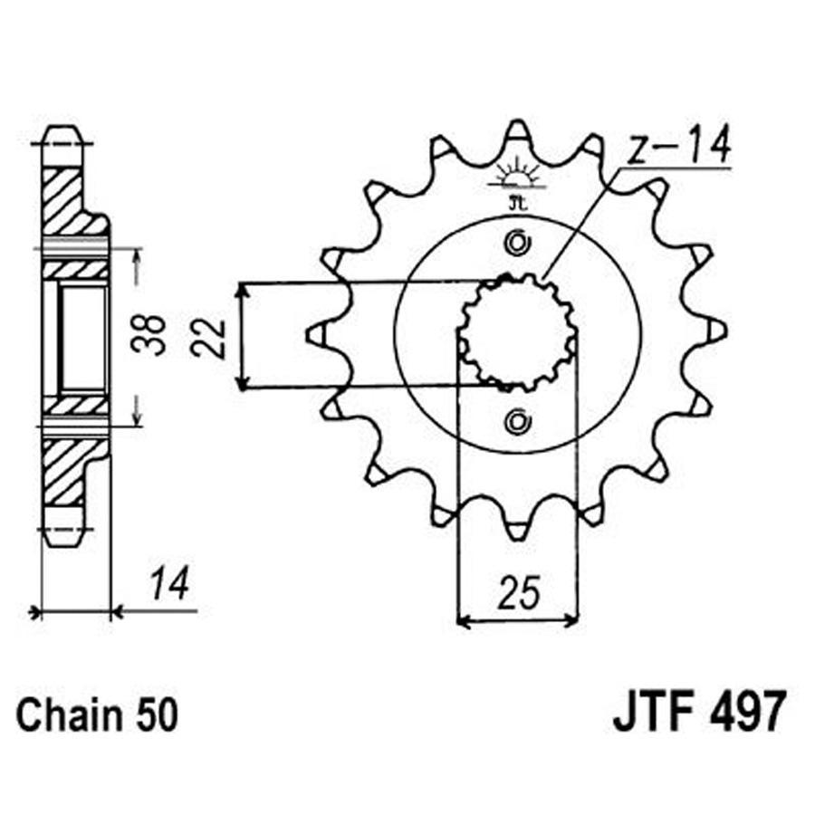 PIÑON JT 497 15T 530