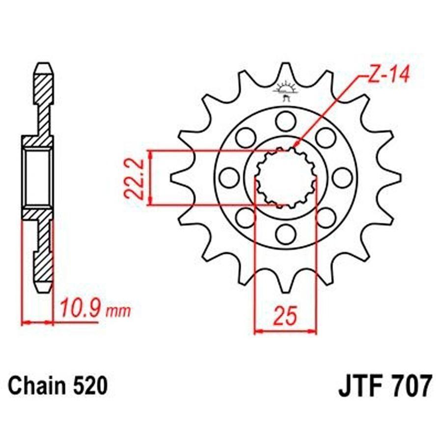 PIÑON JT 707 14T 520