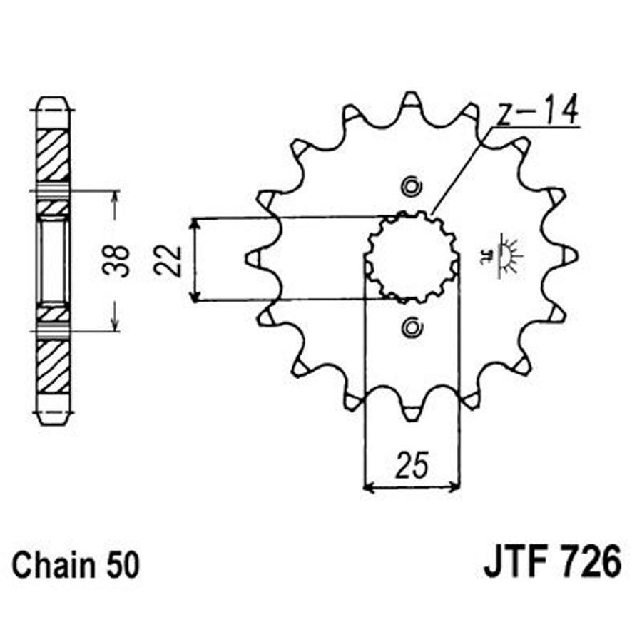 PIÑON JT 726 15T 530