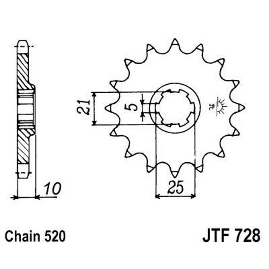 PIÑON JT 728 15T 520