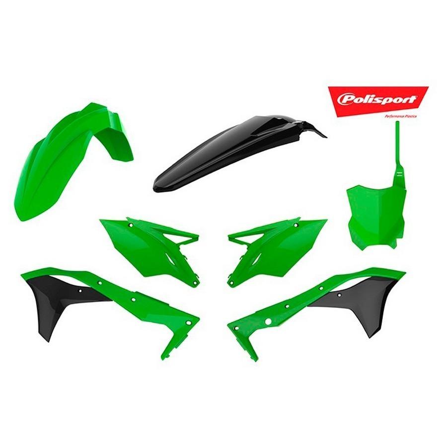 KIT PLASTICA COMPLETO POLISPORT KX450F 16-18 VER/ NEGRO    90837