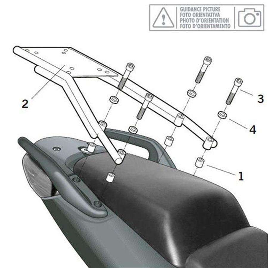 SOPORTE MALETA TRASERA TOP MASTER SHAD HONDA CBF 1000'10