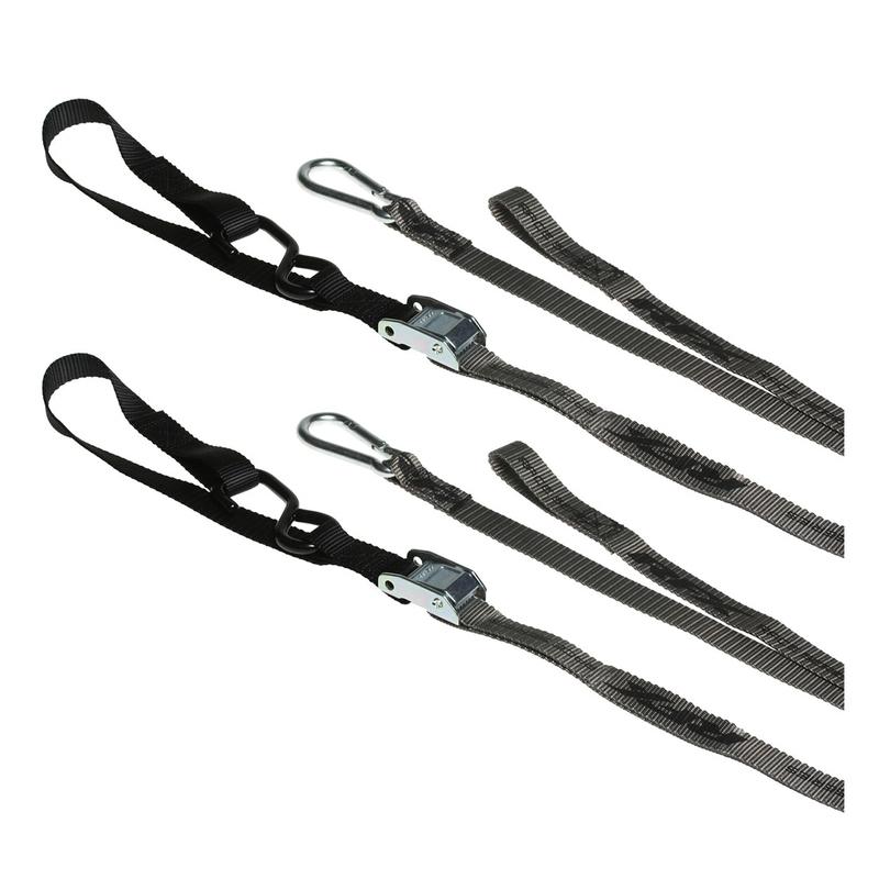 CORREAS DE AMARRE RFX RACE SERIES 1.0 (GRIS/NEGRO) CON BUCLE ADICIONAL Y CLIP DE MOSQUETÓN 1110916001 FXTD3000055BK