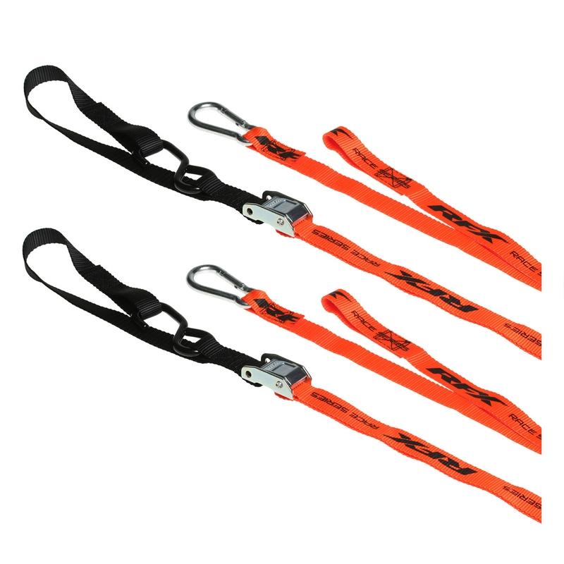 CORREAS DE AMARRE RFX RACE SERIES 1.0 (NARANJA/NEGRO) CON BUCLE ADICIONAL Y CLIP DE MOSQUETÓN 1110916006 FXTD3000055OR