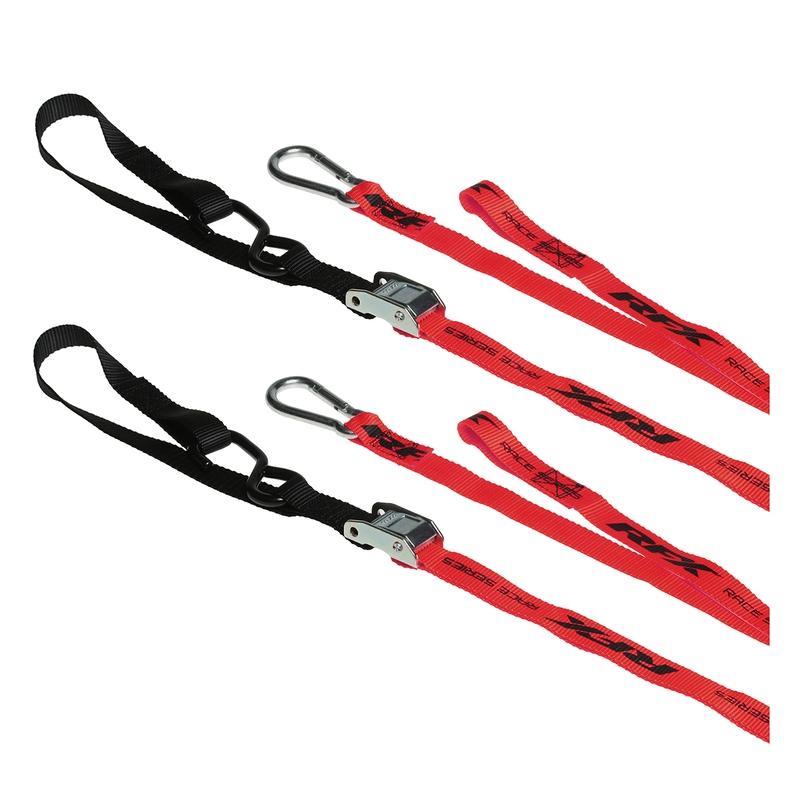 CORREAS DE AMARRE RFX RACE SERIES 1.0 (ROJO/NEGRO) CON BUCLE ADICIONAL Y CLIP DE MOSQUETÓN 1110916007 FXTD3000055RD