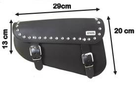 ALFORJA SPAAN LATERAL CON TACHUELAS PIEL NEGRA - BLACK LEATHER BAG WITH STUDS