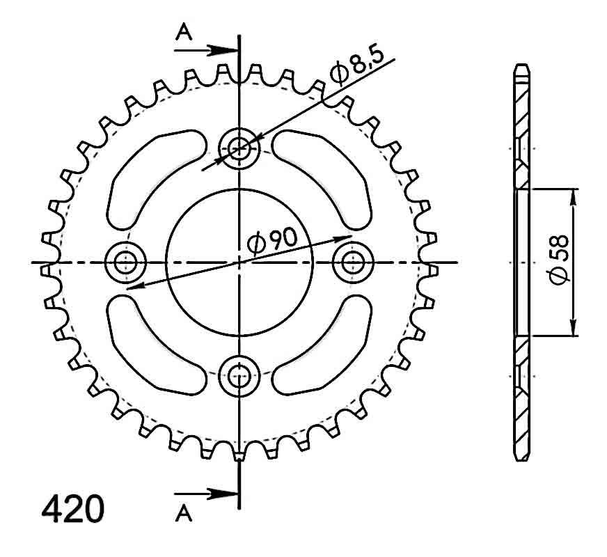 PLATO CORONA SUPERSPROX ALUMINIO HONDA 420 X 37