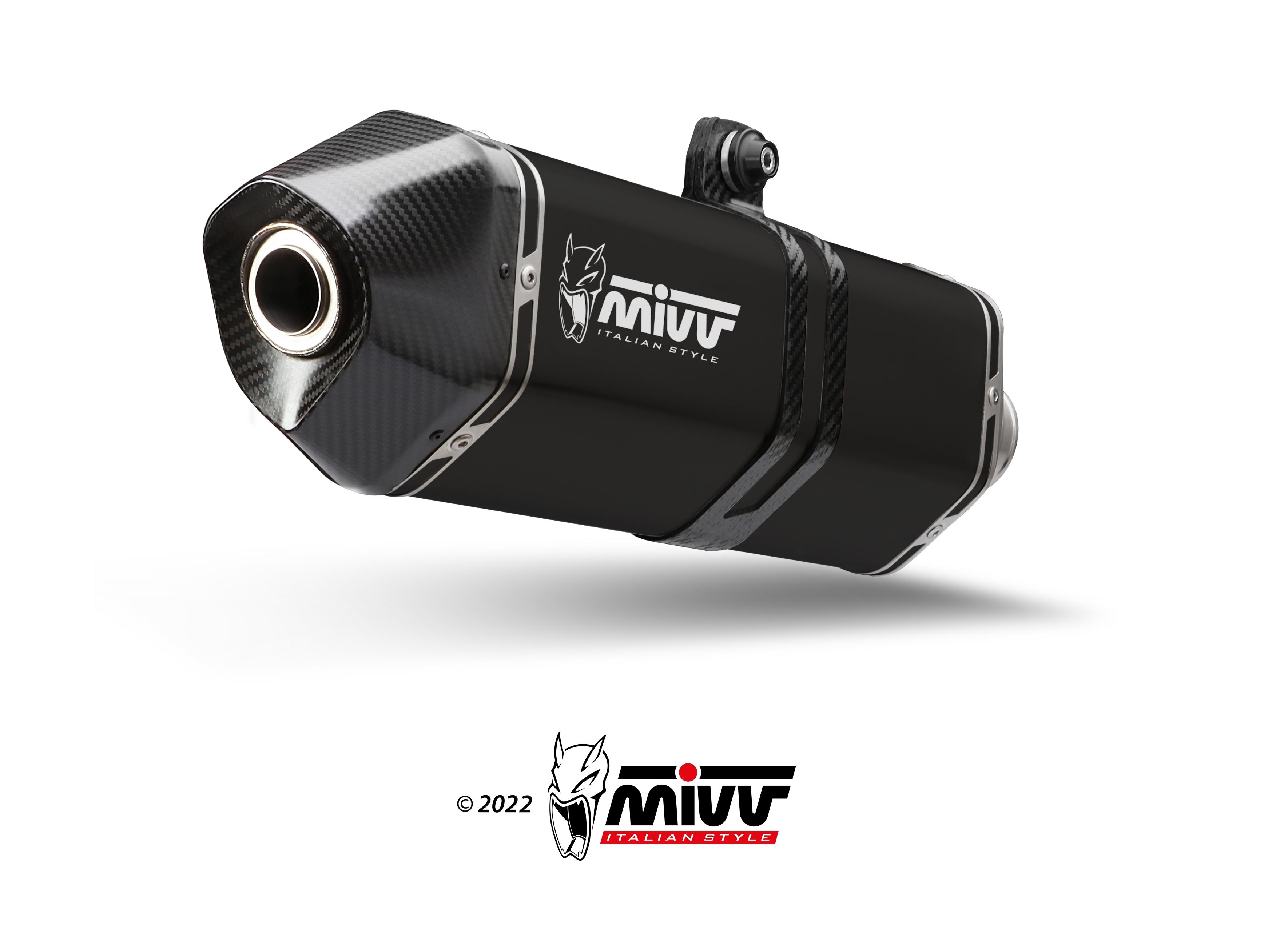 ESCAPE MIW TRIUMPH 900 TIGER 900 / GT / PRO / RALLY 2024   2024 Euro5+ SPORT SLIP-ON SPEED EDGE BLACK