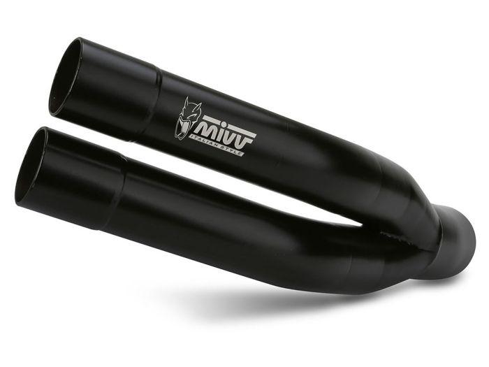 ESCAPE MIVV DOUBLE GUN SLIP-ON SPORT BLACK BENELLI LEONCINO 500        E.002.LDGB