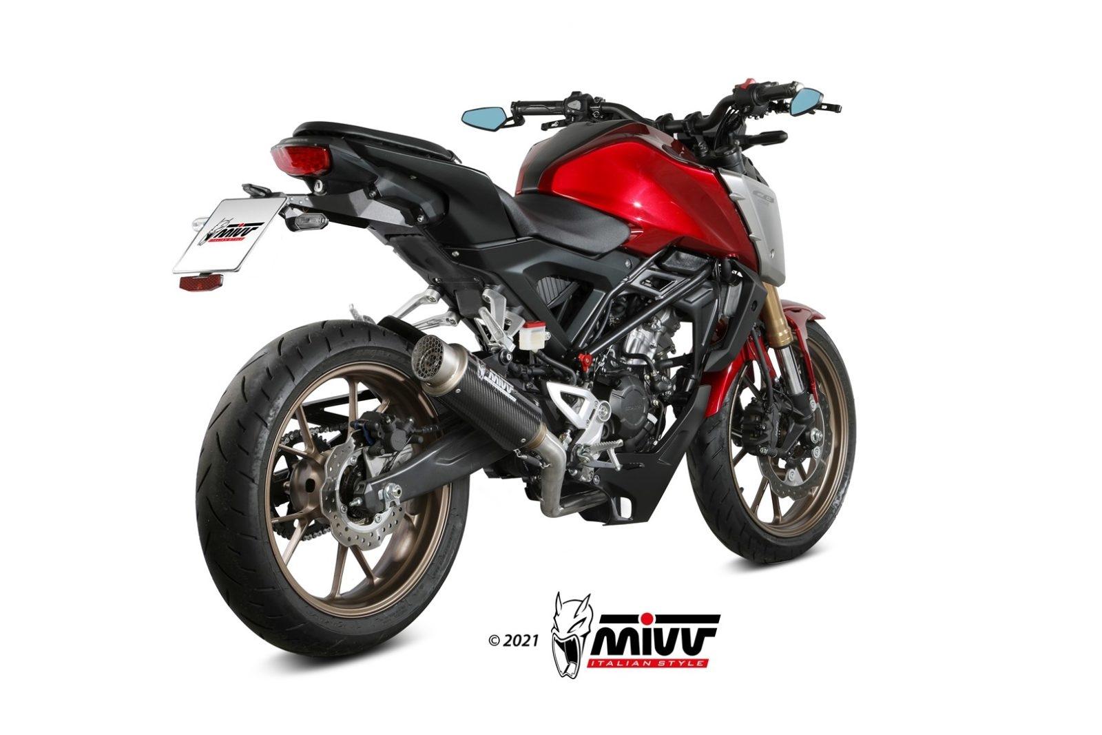 ESCAPE MIVV GPpro FULL SYSTEM 1x1 SPORT BLACK HONDA CB 125 R        H.077.LXBP